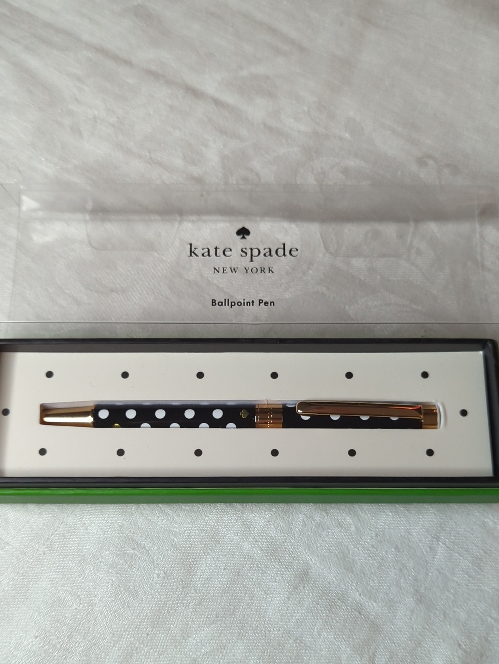Kate Spade Polka Dot Ballpoint Pen in Gift Box